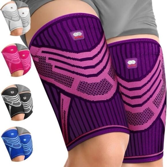 New BLITZU Thigh Compression Sleeves (Pair) Quad, Groin and Hamstring Support. U - Picture 1 of 10